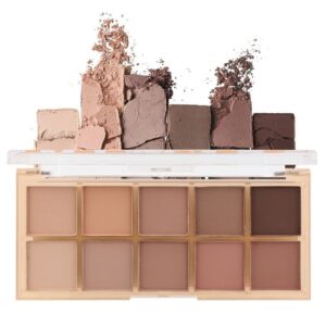amy's diary 10 colors eyeshadow eye shadow palette makeup,matte naked, ultra-blendable, naturing-looking, long lasting, cement color neutral nudes eyeshadow