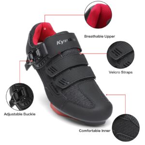 Unisex Cycling Shoes Compatible with Peloton Bike Shoes Indoor Clip in Peleton Road Bike Riding Racing Biking Shoes with Delta Cleats for Mens Womens Indoor Outdoor Bike Pedal Size 9.5 All Black