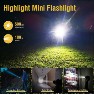 BORUIT V3 Mini Powerful Keychain Flashlights with Red UV Blue Light,High Lumens 900LM USB-C Rechargeable Small Pocket EDC LED Flash Light-12 Modes,IP65 Waterproof,Tail Magnet