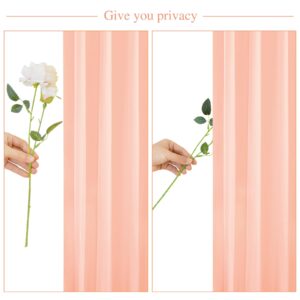 10x10 Peach Backdrop Curtain for Parties Baby Shower Wrinkle Free Peach Photo Curtains Backdrop Drapes Fabric Decoration for Wedding Birthday Party 5ft x 10ft,2 Panels