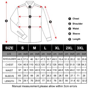 DiBanGu Mens Luxury Shiny Emerald Green Satin Dress Shirts Casual Long Sleeve Inner Contrast Paisley Shirts Wedding Party Prom Shirts