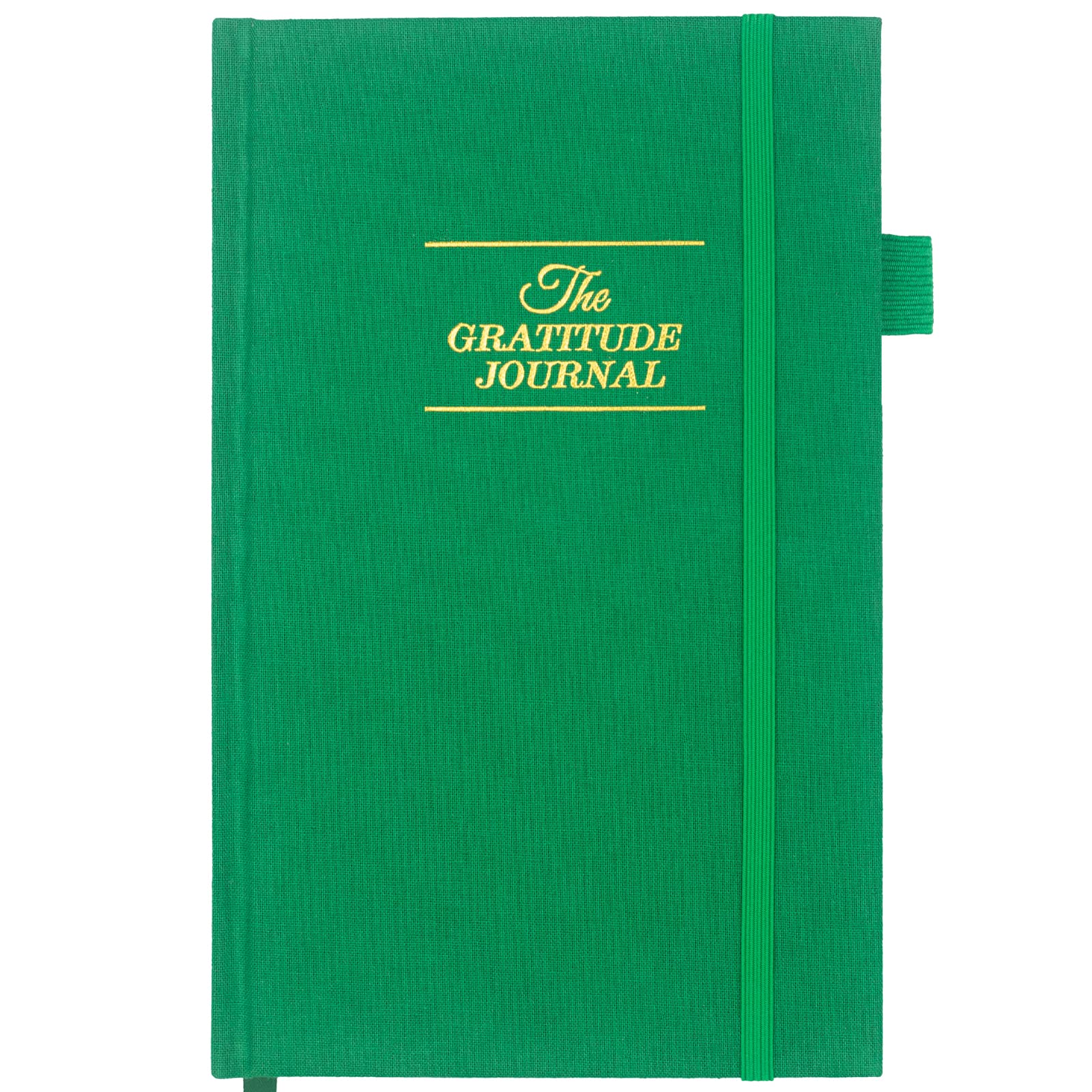 The Gratitude Journal: Just Five Minutes a Day to Inspire Thankfulness, Mindfulness, Positivity, Happiness,Upgraded with Pen Holder, Inner Pocket & Elastic Closure Band (Earth Green)