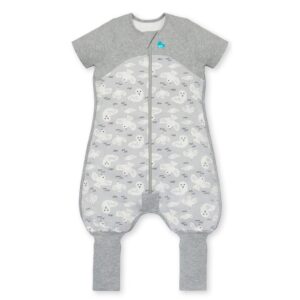 love to dream organic toddler wearable blanket w/footies (12-24 mo), super soft sleeping suit, 1.0tog grey