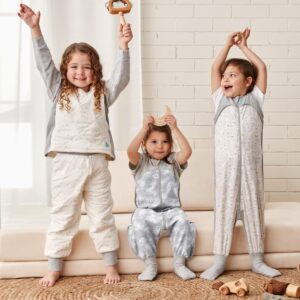 Love to Dream Organic Toddler Wearable Blanket w/Footies (12-24 Mo), Super Soft Sleeping Suit, 1.0TOG Grey