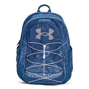 under armour unisex-adult hustle mesh backpack, (426) varsity blue/varsity blue/white, one size fits most