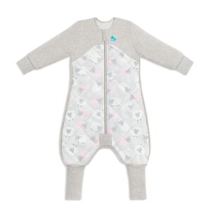 love to dream organic merino wool warm baby sleep suit (12-24 mo), super soft temp regulating sleeping sack, 2.5tog warm wearable blanket, pink