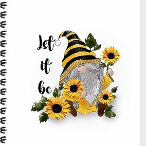 Sunflowers and Sunshine Weekly Planner Organizer, 8.5 x 11 Metal Spiral Bound Ring Binder, 60 pages, Laminated Covers and Rigid Dividers, Undated Allows You To Start Anytime