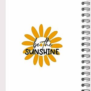 Sunflowers and Sunshine Weekly Planner Organizer, 8.5 x 11 Metal Spiral Bound Ring Binder, 60 pages, Laminated Covers and Rigid Dividers, Undated Allows You To Start Anytime