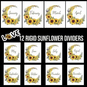 Sunflowers and Sunshine Weekly Planner Organizer, 8.5 x 11 Metal Spiral Bound Ring Binder, 60 pages, Laminated Covers and Rigid Dividers, Undated Allows You To Start Anytime