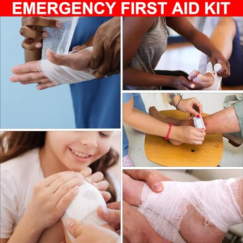 276Pcs First Aid Kit Car Emergency Kit Just in Case Travel First Aid Emergency Road Kit Home Family Outdoor Adventure, Black angel wish