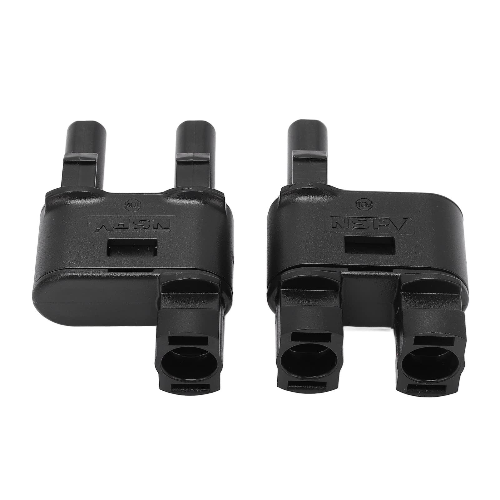 LiebeWH 2PCS Solar T Branch Connector PPE IP68 Waterproof 2 to 1 Photovoltaic Crimp Connector for Solar System Connection