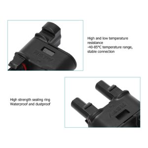 LiebeWH 2PCS Solar T Branch Connector PPE IP68 Waterproof 2 to 1 Photovoltaic Crimp Connector for Solar System Connection