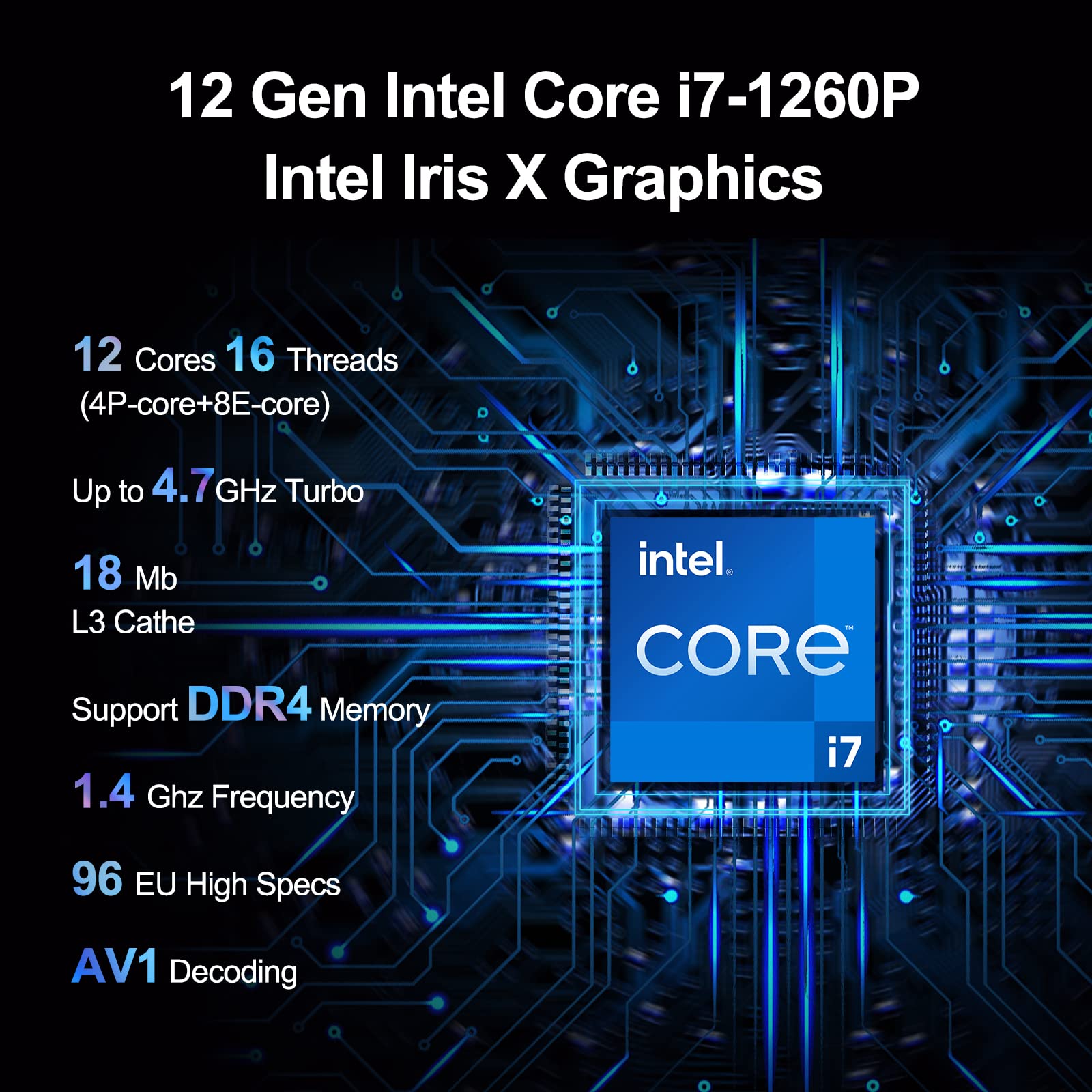 Intel NUC 12 Mini PC Kit NUC12WSHi7 (12-Core i7-1260P 16GB RAM 512GB SSD Iris XE Graphics) Windows 11 Pro Latest Desktop Computer Mini PC,2 x Thunderbolt 4, Intel nuc Wi-Fi 6E AX211 Wireless