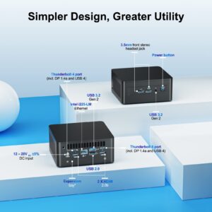 Intel NUC 12 Pro,Latest NUC12WSHi5 Mini PC Computer (12 Core i5-1240P & 4.4GHz 16GB RAM 512GB NVMe SSD,Iris XE Graphics) with Vesa Mounting Bracket, 2xThunderbolt4, WiFi6E,BT 5.2,8K,Win11 Pro