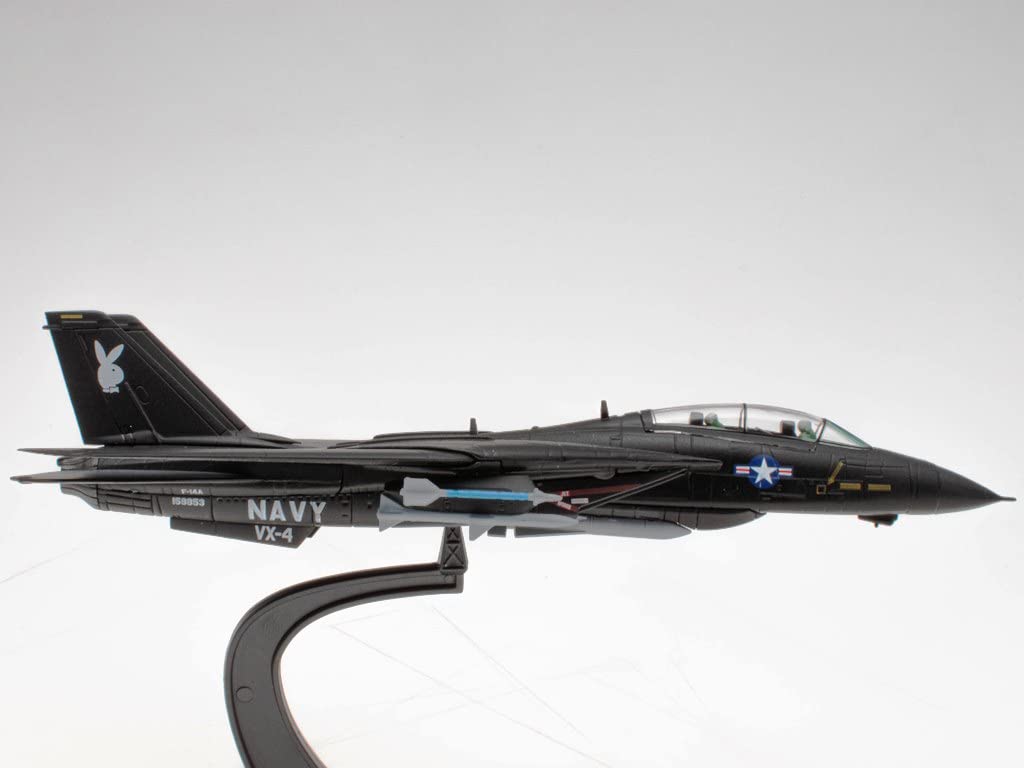 OPO 10 - 1/100 Military Fighter Plane Compatible with F-14A Tomcat US Navy VX-4 Vandy 1 1985 - with Fold Out Airplane Wings - CP35