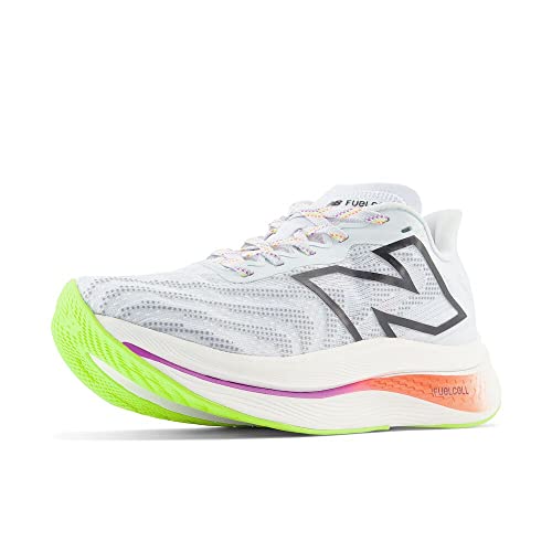 New Balance Women's FuelCell SuperComp Trainer V2 Running Shoe, Ice Blue/Neon Dragonfly, 8.5