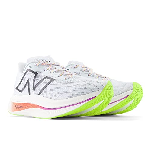 New Balance Women's FuelCell SuperComp Trainer V2 Running Shoe, Ice Blue/Neon Dragonfly, 8.5
