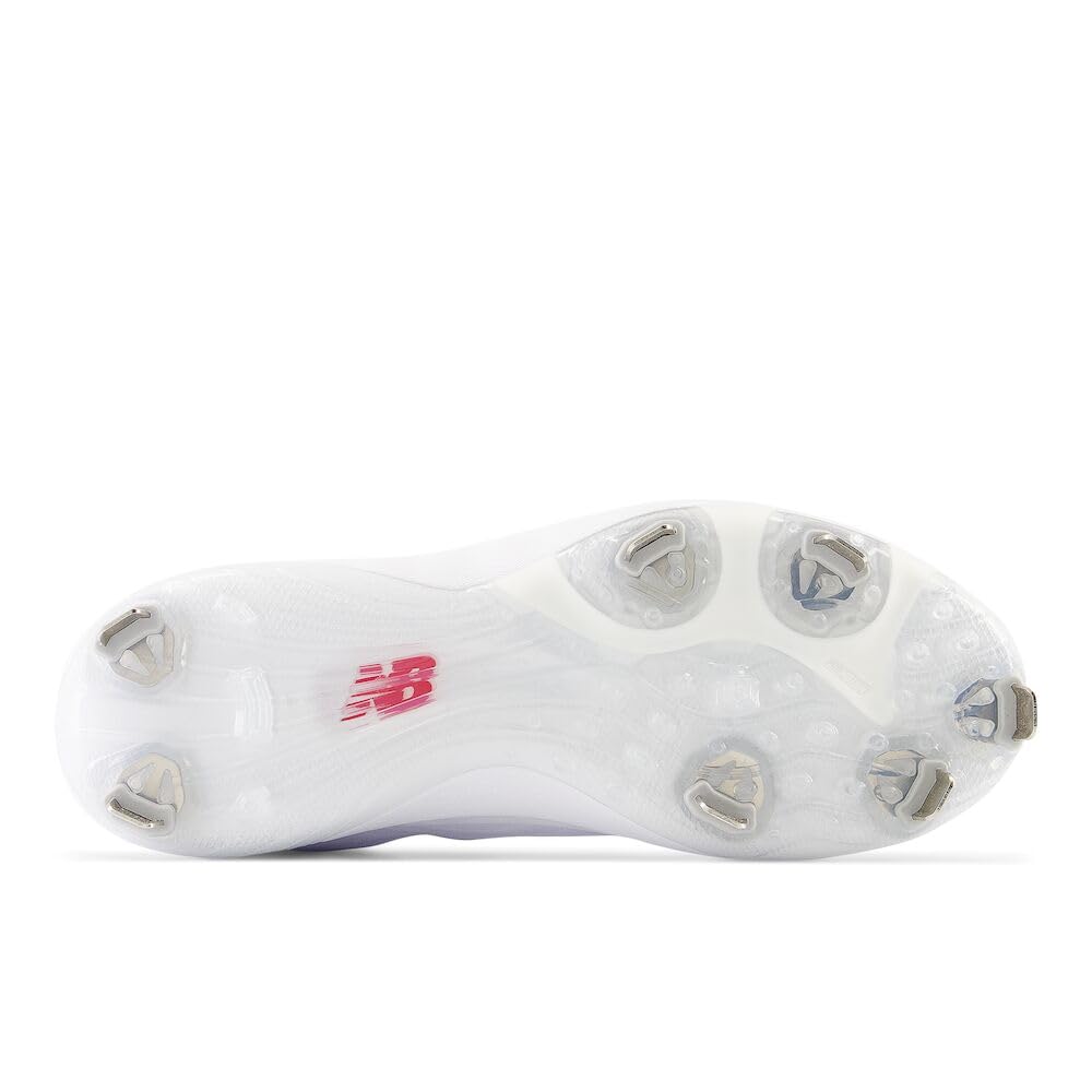 New Balance Women's FuelCell Fuse V4 Metal Softball Shoe, Optic White/Raincloud, 5.5