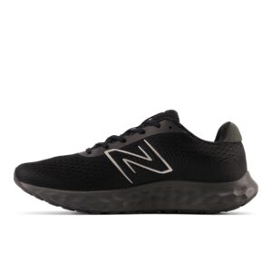 new balance men's 520 v8 running shoe, black/black, 10.5 wide