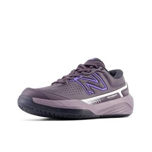 New Balance Women's 696 V5 Hard Court Tennis Shoe, Interstellar/Purple, 8.5