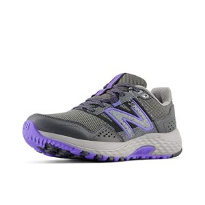 new balance women's 410 v8 trail running shoe, shadow grey/electric indigo/black, 11 wide