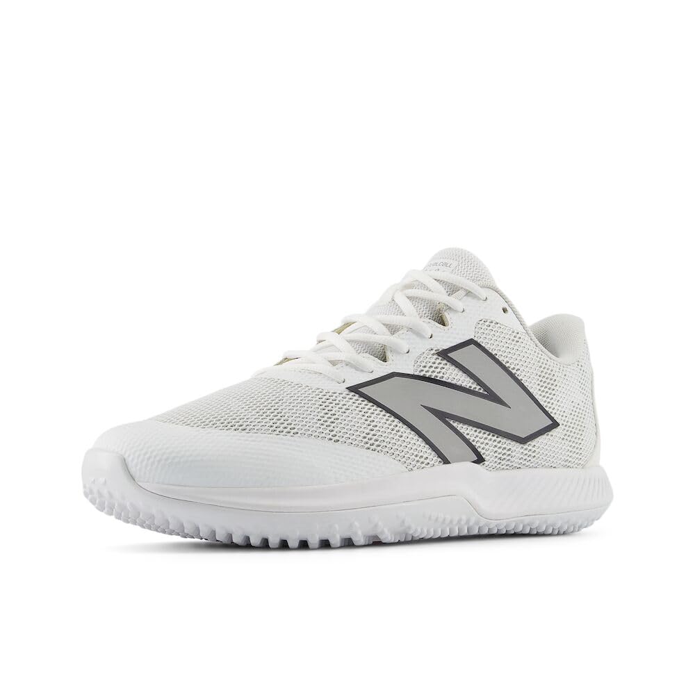 New Balance Unisex FuelCell 4040 V7 Turf Trainer Baseball Shoe, Optic White/RAIN Cloud, 7 US Men