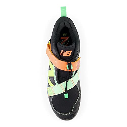 New Balance Unisex FuelCell Lindor V2 Comp Baseball Shoe, Black/Neon Dragonfly/Electric Jade, 10.5 US Men