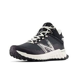 new balance women's fresh foam garoe mid v1 trail running shoe, blacktop/sea salt/black, 8 wide