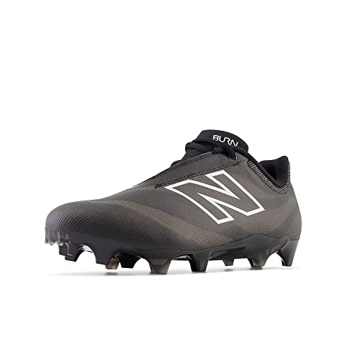 New Balance Unisex BurnX4 Lacrosse Shoe, Black/Blacktop, 13 Wide US Men