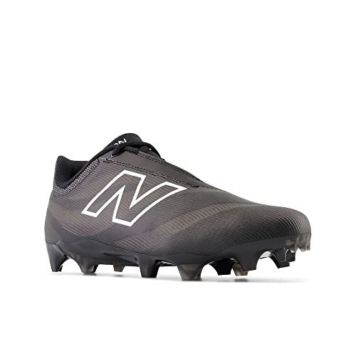 New Balance Unisex BurnX4 Lacrosse Shoe, Black/Blacktop, 13 Wide US Men