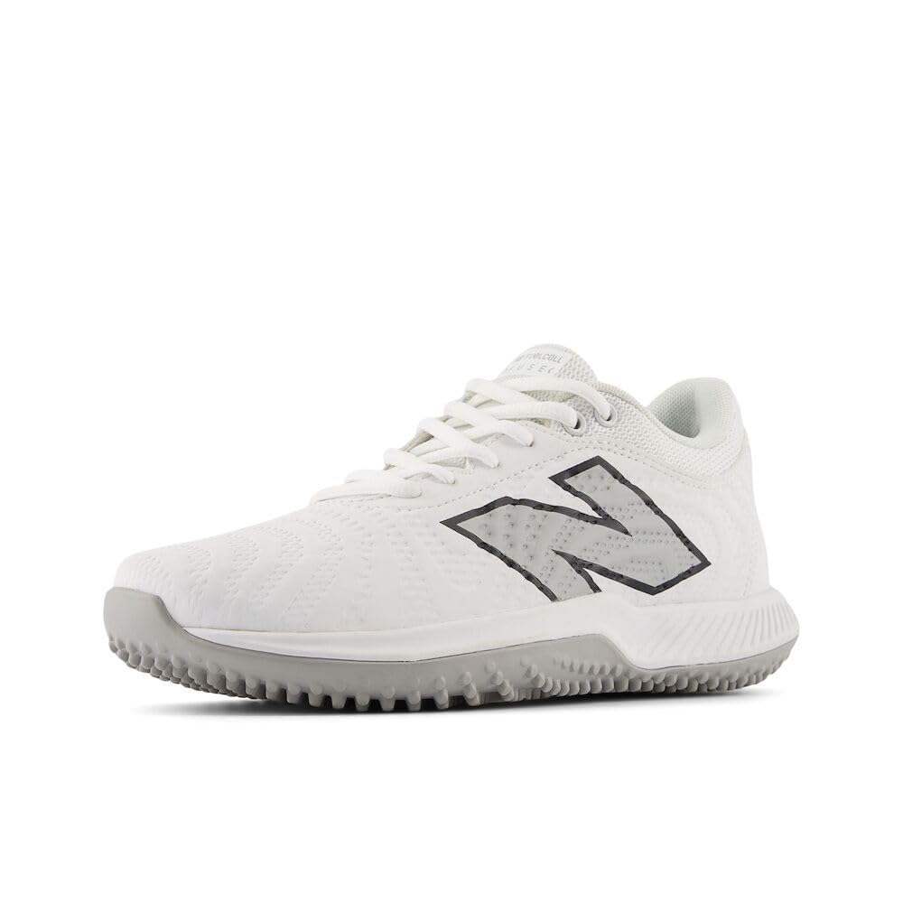 New Balance Women's FuelCell Fuse v4 Turf Trainer Softball Shoe, Optic White/Raincloud/Ice Blue, 7