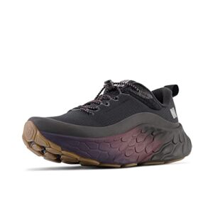 new balance women's fresh foam x more v4 permafrost running shoe, black/nb burgundy, 8