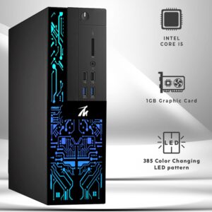 Computer Desktop PC, Intel Core i5-6500, TechMagnet Siwa 6, New MTG Dual 24 Inch Monitor, 16GB RAM, 480GB SSD + 2TB HDD, 1GB Graphic Card, Gaming Kit, Webcam, WiFi, Windows 10 Pro (Renewed)