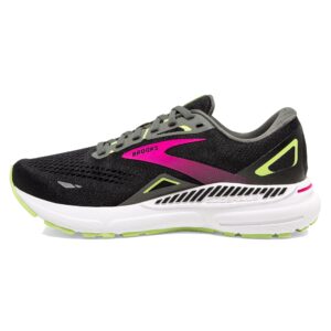 Brooks Women’s Adrenaline GTS 23 Supportive Running Shoe - Black/Gunmetal/Sharp Green - 10.5 Medium