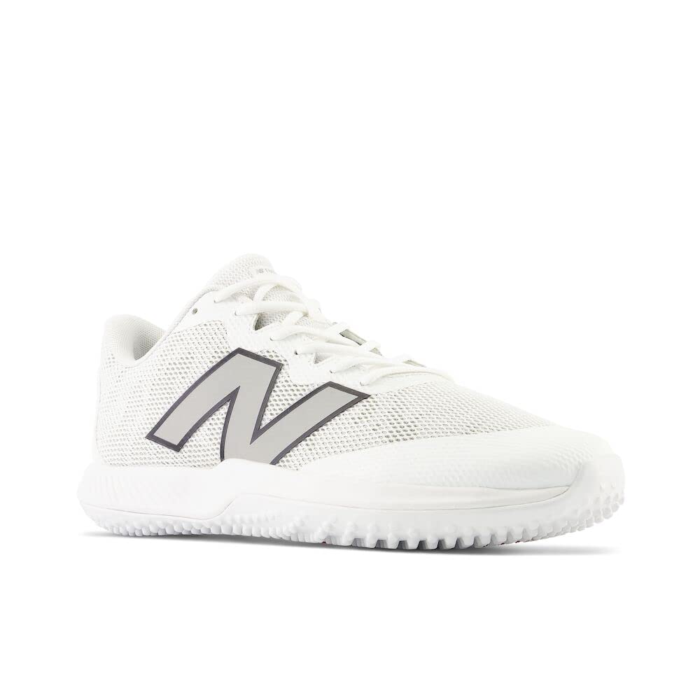 New Balance Unisex FuelCell 4040 V7 Turf Trainer Baseball Shoe, Optic White/RAIN Cloud, 11.5 US Men