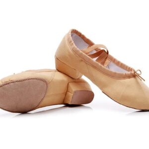 Women's Latin Dance Shoes Kids Canvas Ballroom Character Dance Teaching Shoes Natural 8.5 M US Women