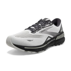 brooks men’s adrenaline gts 23 supportive running shoe - oyster/ebony/alloy - 13 x-wide