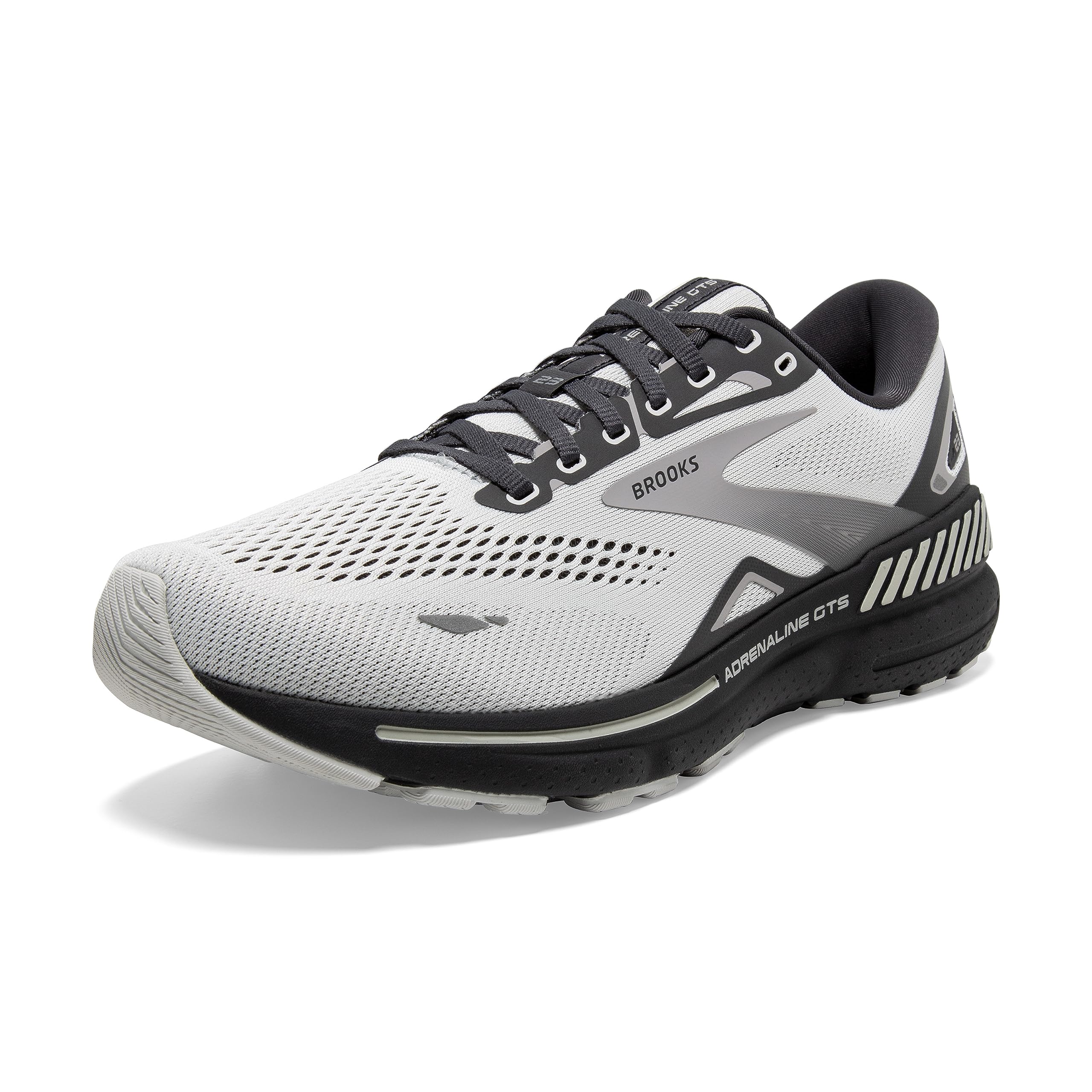 Brooks Men’s Adrenaline GTS 23 Supportive Running Shoe - Oyster/Ebony/Alloy - 13 X-Wide