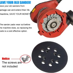 2 Pack 5 Inch 8 Hole Hook and Loop Replacement Sander Pad for Craftsman 315 Model Random Orbit Sander - 315112170, 315116940, 315116950, 315112180, 315279870 Orbit Sanders Sanding Pad