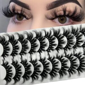 20mm 3d mink lashes fluffy, long wispy cat eye 25 mm lashes pack wholesale dramatic fluffy mink eyelashes natural look