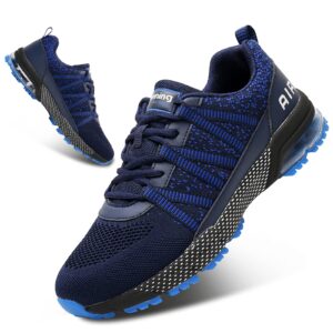 adcoran women running shoes air cushion shock absorption non slip sneakers mesh breathable tennis walking shoes for fitness jogging shopping blue 6.5