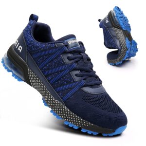 ADCORAN Women Running Shoes Air Cushion Shock Absorption Non Slip Sneakers Mesh Breathable Tennis Walking Shoes for Fitness Jogging Shopping Blue 6.5