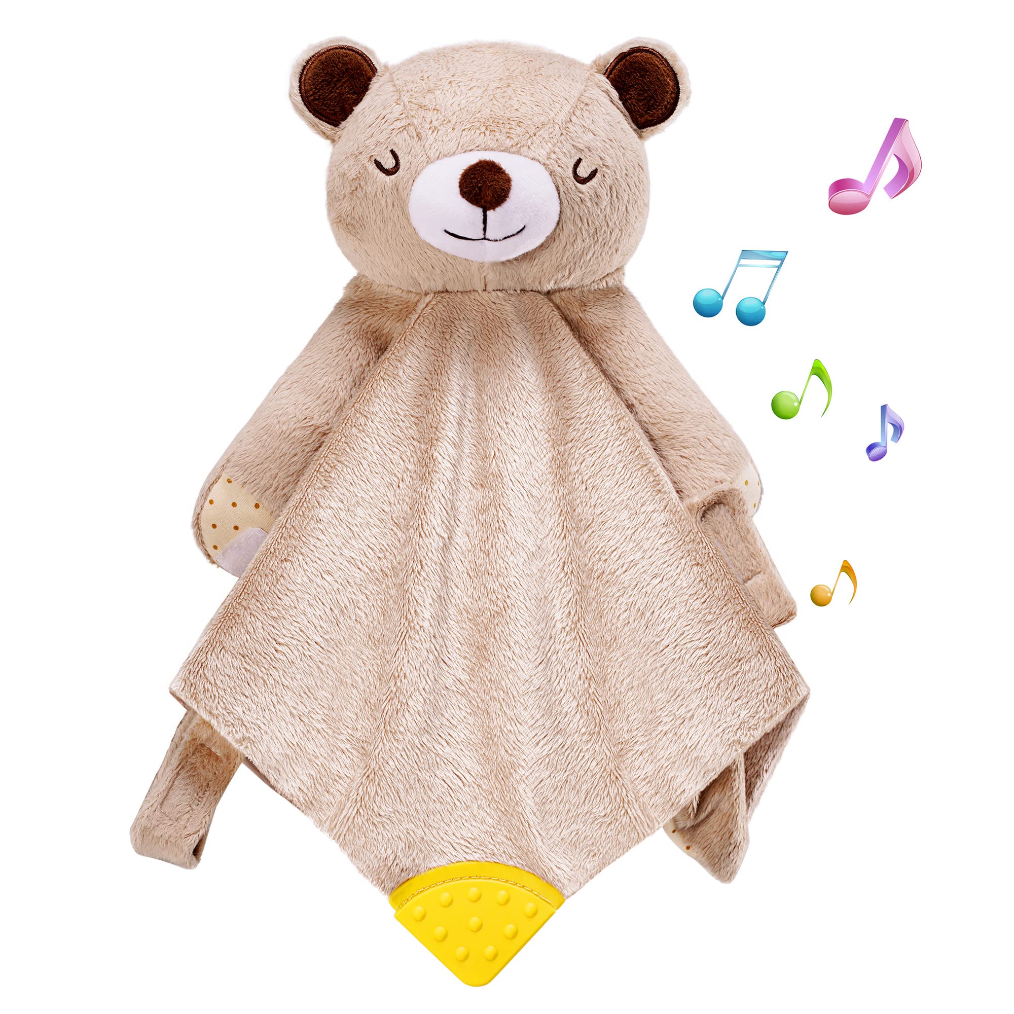 BEREST Baby Cry Sensor Sleep Soother- Heartbeat Bear Blanket Comforter Toy- Reduce Night Time Wake Ups, Helps Newborns Go to Sleep Faster & Stay Asleep Longer, Great Nursery Decor Baby Shower Gifts