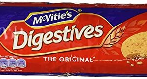 Mcvitie's Digestives Crunchy Wheat Biscuits Cookie - (4 Pack) England's Favourite. Best of British Biscuit Packed By Zuvo. Sweet, Wheat Taste, Crumbly Texture, And Renowned Suitability For Dunking, No Artificial Flavors or Colors - 400g