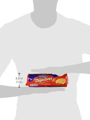 Mcvitie's Digestives Crunchy Wheat Biscuits Cookie - (4 Pack) England's Favourite. Best of British Biscuit Packed By Zuvo. Sweet, Wheat Taste, Crumbly Texture, And Renowned Suitability For Dunking, No Artificial Flavors or Colors - 400g