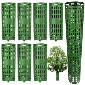 ygaohf 7 pack tree trunk protector guard - heavy duty expandable tree protectors from trimmers, mowers, animals, easy to use, perfect for saplings and fruit trees