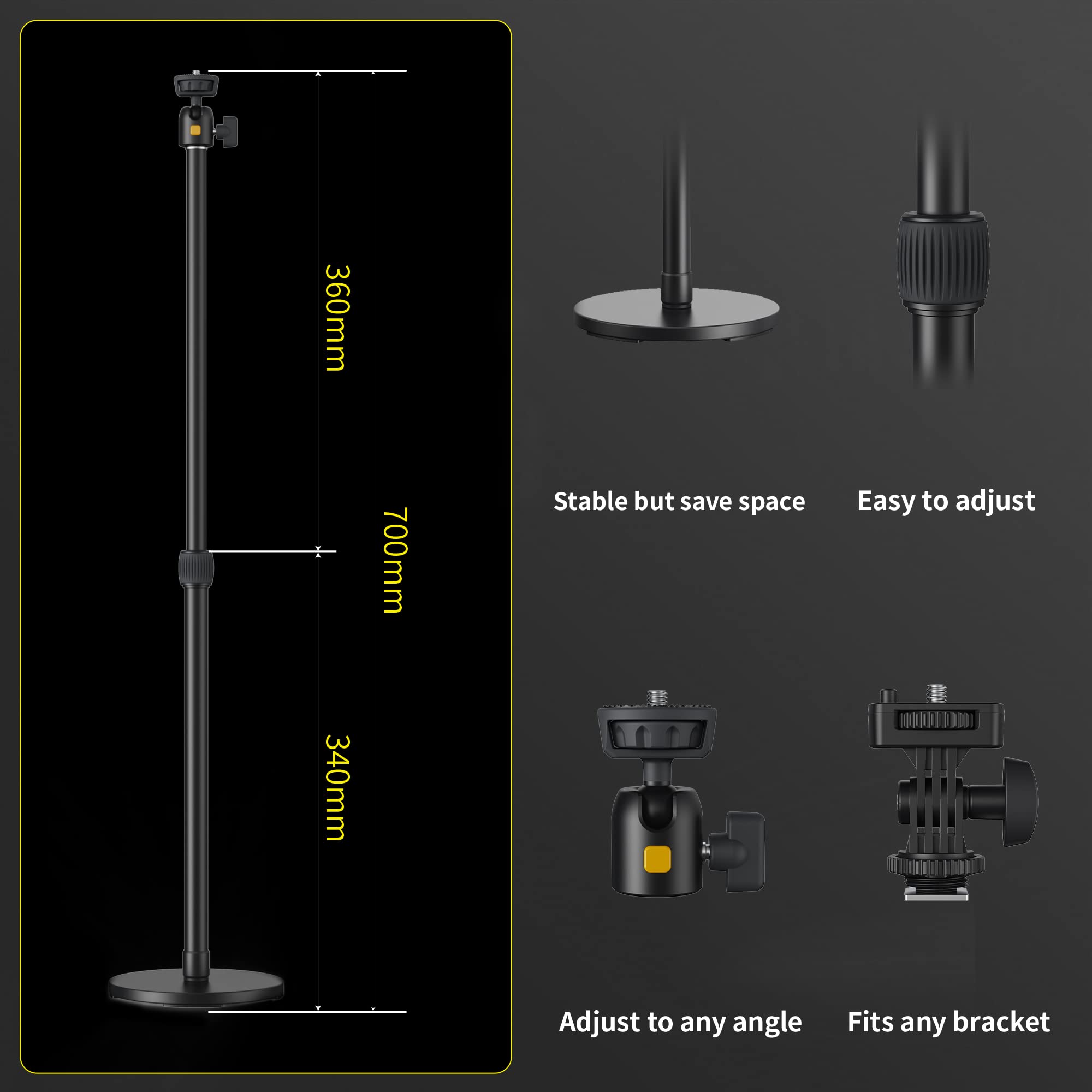 RaLeno Streaming Key Light with RGB, Studio Light with Remote Control and Desk Stand for Live Streaming Video Calls Photography, 1%-100% Brightness 2500-8500k Color Temperature Adjustable Soft Light