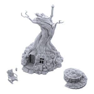witch's hovel dnd terrain compatible with dungeons and dragons, 28mm miniature wargaming, tabletop rpgs, wargame scenery