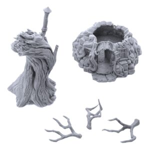 Witch's Hovel DND Terrain Compatible with Dungeons and Dragons, 28mm Miniature Wargaming, Tabletop RPGs, Wargame Scenery