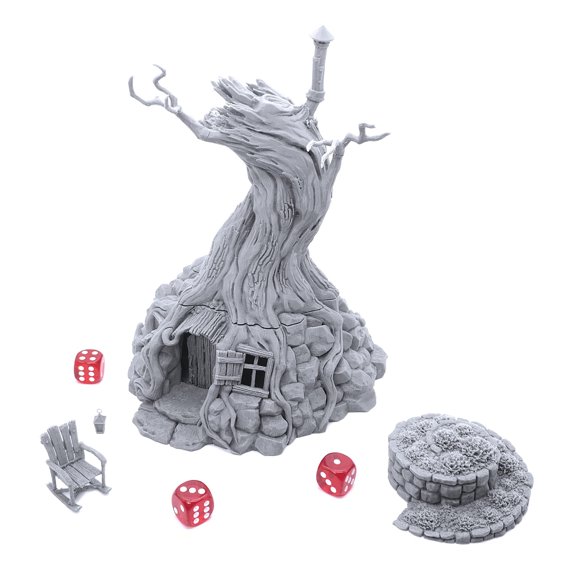 Witch's Hovel DND Terrain Compatible with Dungeons and Dragons, 28mm Miniature Wargaming, Tabletop RPGs, Wargame Scenery